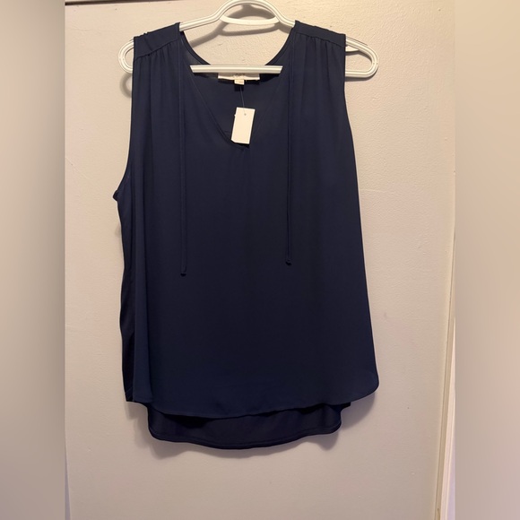 LOFT Tops - LOFT Deep Navy Sleeveless Blouse